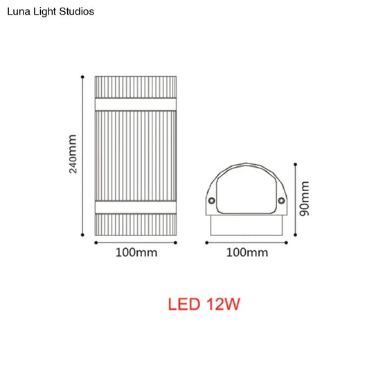 Modern Led Wall Light Outdoor Ip65 Waterproof Aluminum Black Lamps Porch Garden Lamp 6W 12W 110V