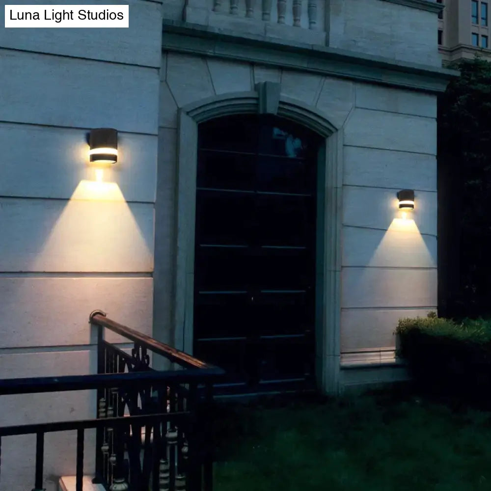 Modern Led Wall Light Outdoor Ip65 Waterproof Aluminum Black Lamps Porch Garden Lamp 6W 12W 110V