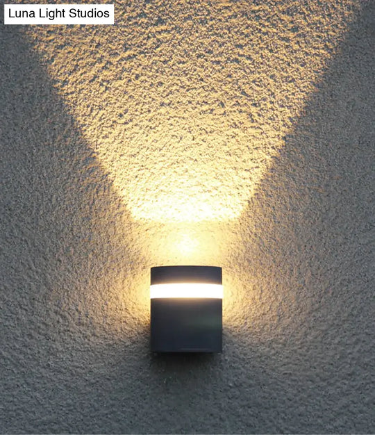 Modern Led Wall Light Outdoor Ip65 Waterproof Aluminum Black Lamps Porch Garden Lamp 6W 12W 110V