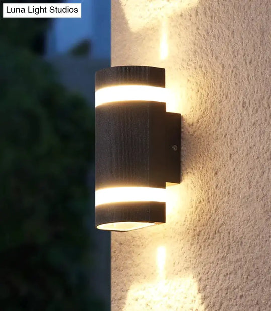 Modern Led Wall Light Outdoor Ip65 Waterproof Aluminum Black Lamps Porch Garden Lamp 6W 12W 110V