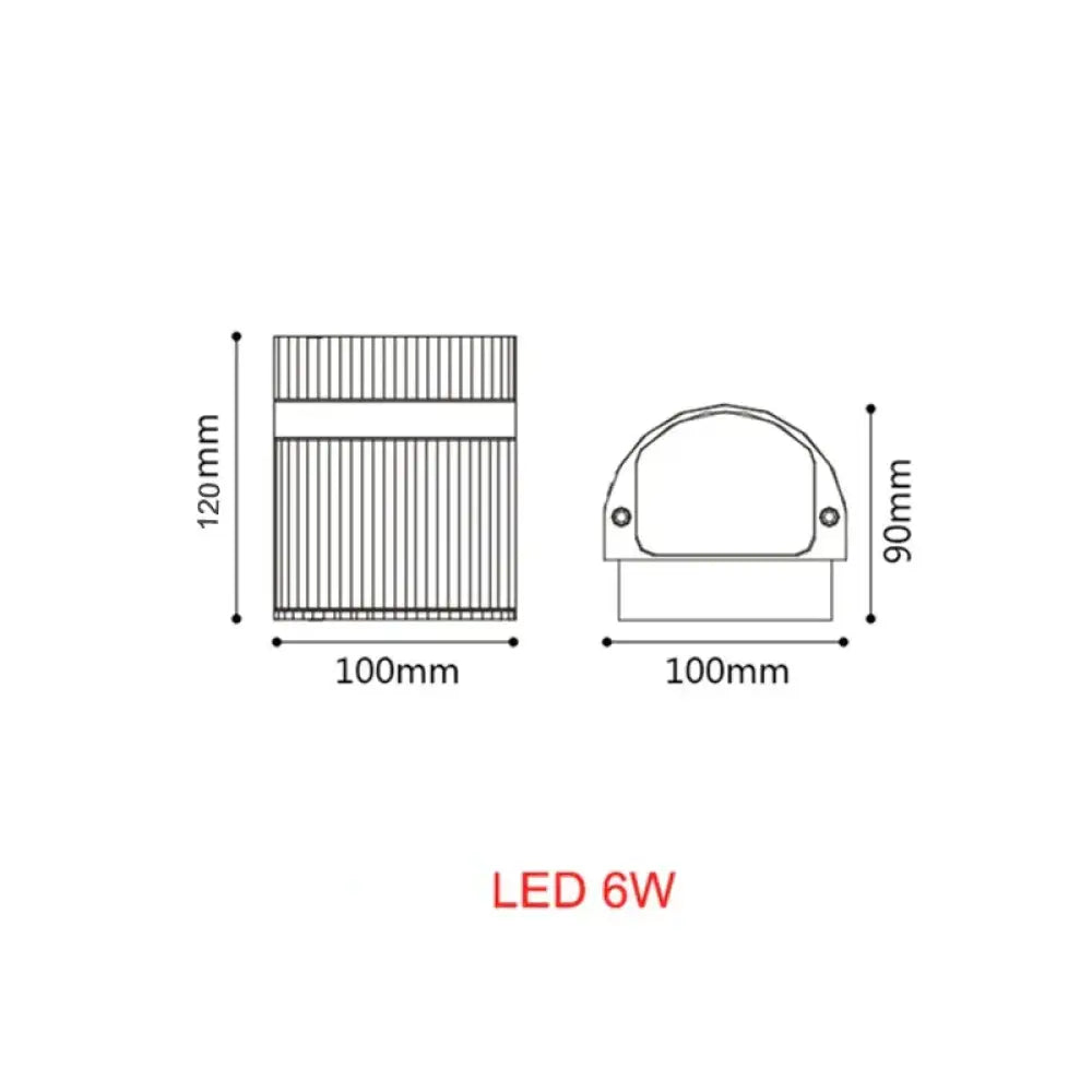 Modern Led Wall Light Outdoor Ip65 Waterproof Aluminum Black Lamps Porch Garden Lamp 6W 12W 110V