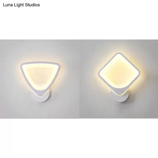 Modern Led Wall Light White Acrylic Sconce For Living Room And Staircase