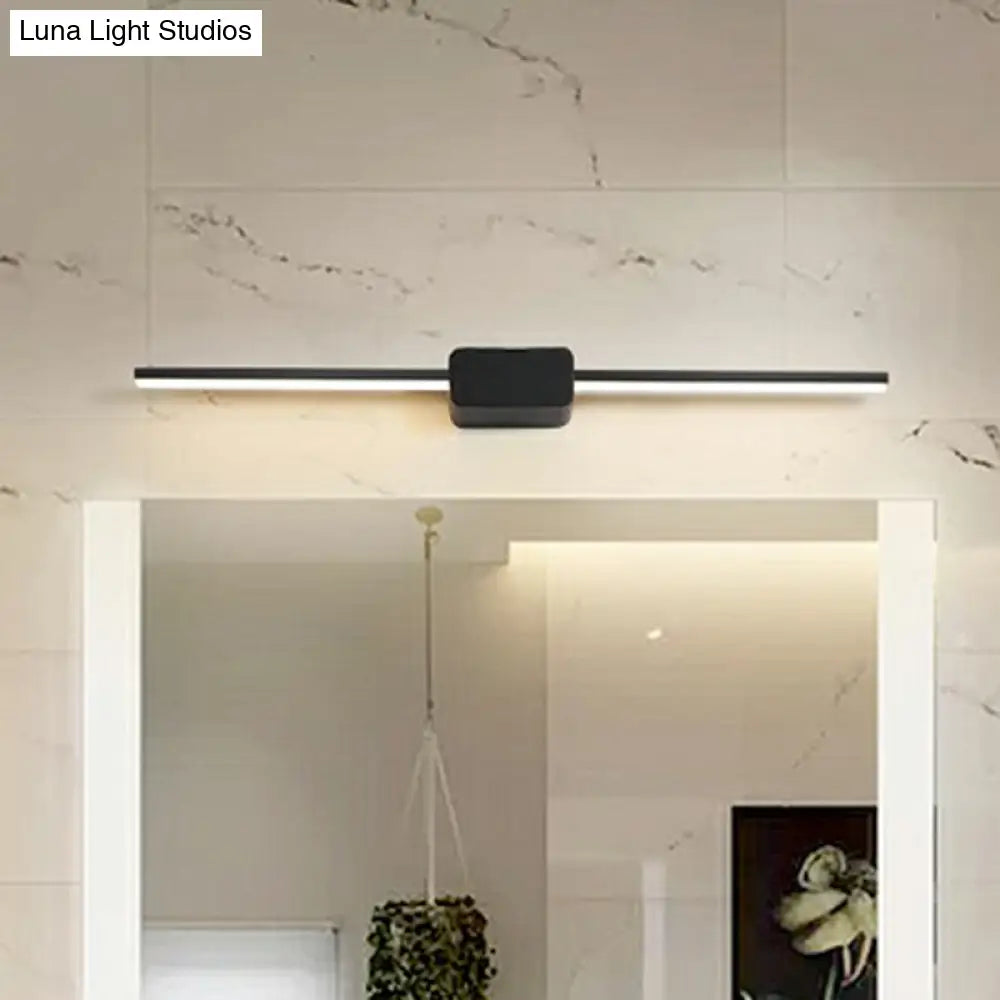 Modern Led Wall-Mounted Vanity Lamp For Bathroom Minimalistic Acrylic Pole Design