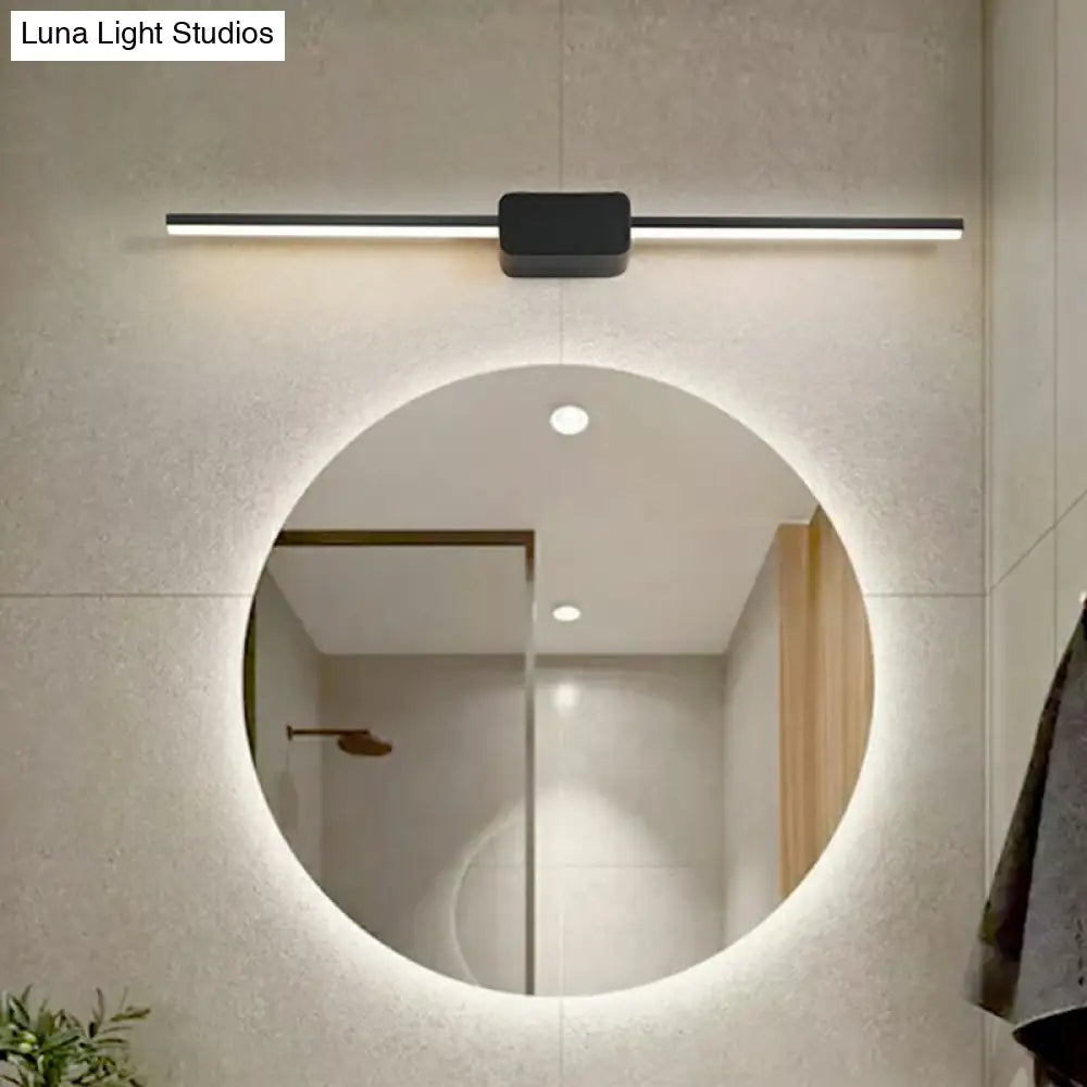 Modern Led Wall-Mounted Vanity Lamp For Bathroom Minimalistic Acrylic Pole Design