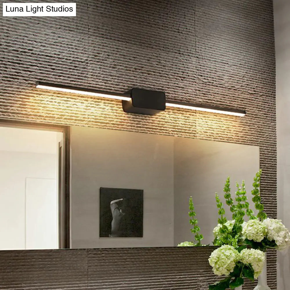 Modern Led Wall-Mounted Vanity Lamp For Bathroom Minimalistic Acrylic Pole Design