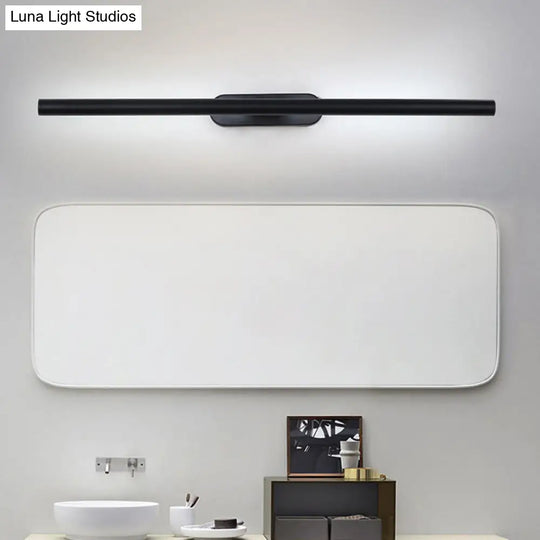 Modern Led Wall-Mounted Vanity Light In White/Black With Adjustable Width And Multiple Options