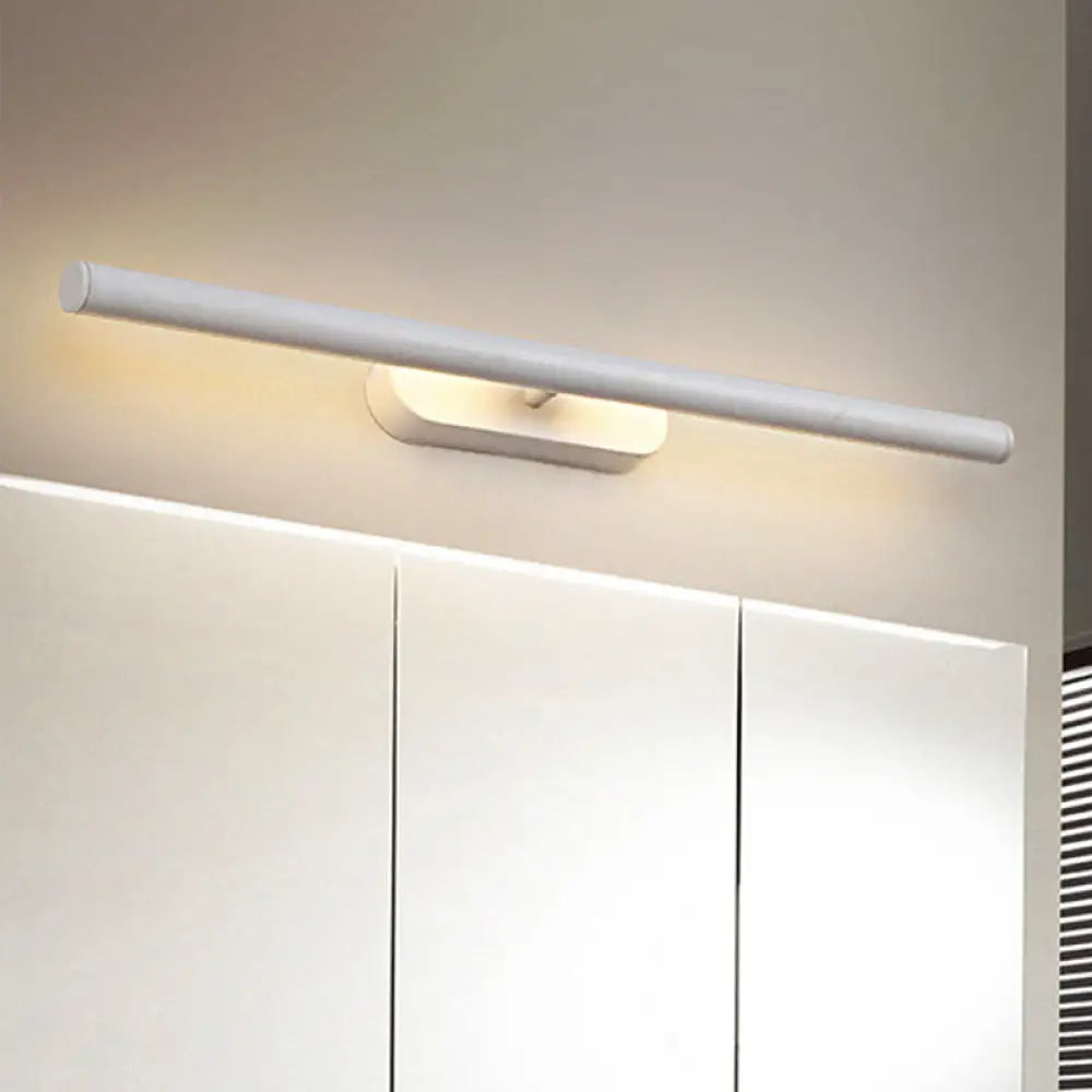 Modern Led Wall-Mounted Vanity Light In White/Black With Adjustable Width And Multiple Options White