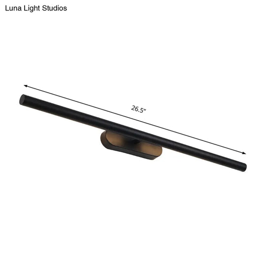 Modern Led Wall-Mounted Vanity Light In White/Black With Adjustable Width And Multiple Options