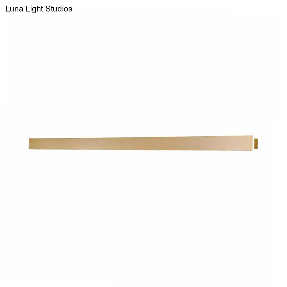 Modern Led Wall Sconce Lamp - Simple Linear Stairway Light In Gold White/Warm/Natural