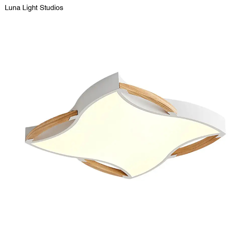 Modern Led White Starfish Flush Mount Ceiling Light Fixture - 16’ / 19.5’ Wide White/Natural