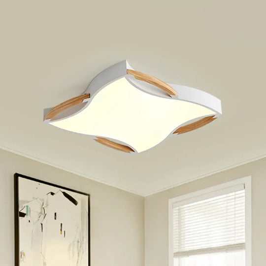 Modern Led White Starfish Flush Mount Ceiling Light Fixture - 16’ / 19.5’ Wide White/Natural Natural