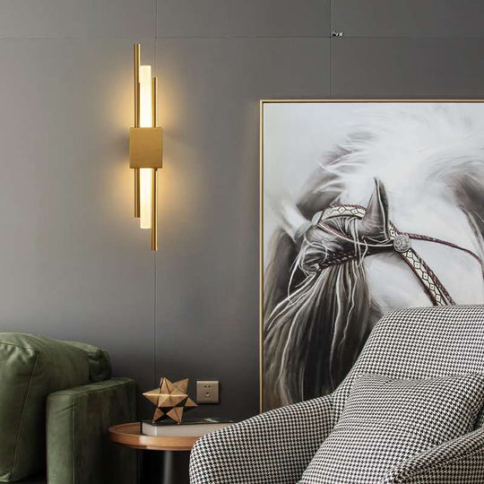 Modern Light Luxury Bedroom Copper Wall Lamp