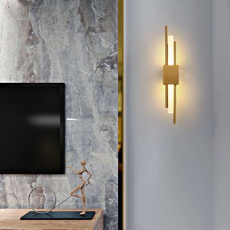 Modern Light Luxury Bedroom Copper Wall Lamp