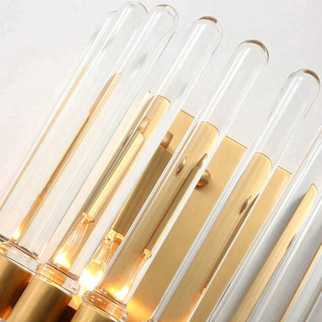 Modern Light Luxury Crystal Led Bedroom Bedside Lamp Copper Wall Lamps