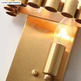 Modern Light Luxury Crystal LED Bedroom Bedside Lamp Copper Wall Lamp Copper Wall Lamps