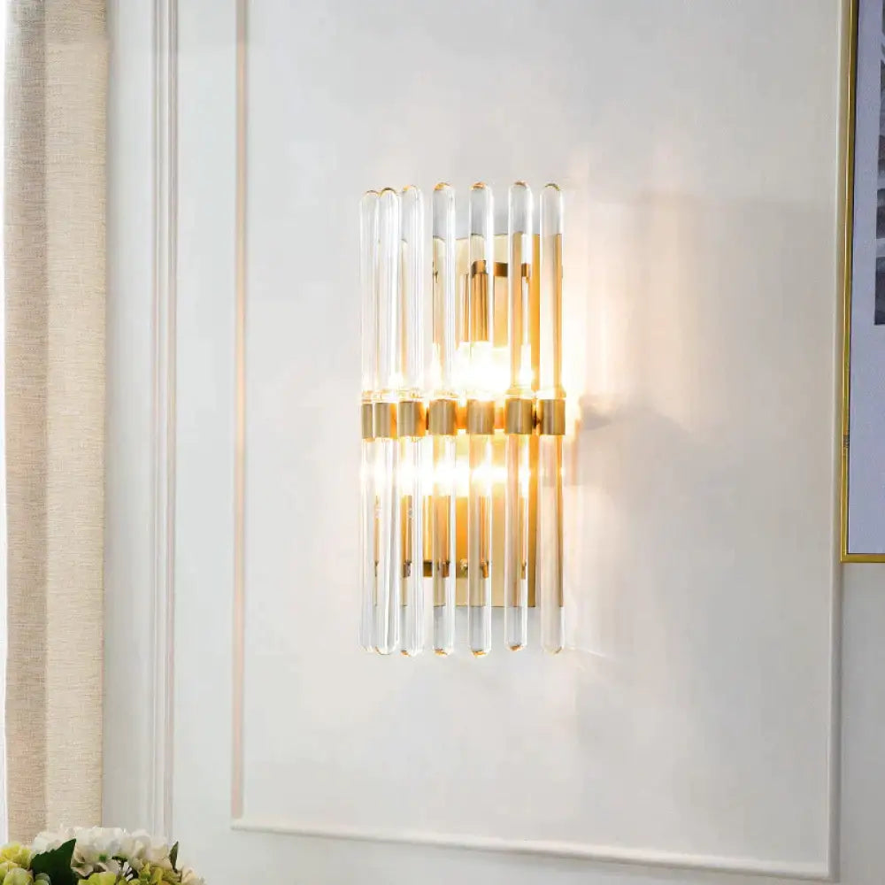 Modern Light Luxury Crystal LED Bedroom Bedside Lamp Copper Wall Lamp Copper Wall Lamps