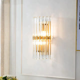 Modern Light Luxury Crystal LED Bedroom Bedside Lamp Copper Wall Lamp Copper Wall Lamps