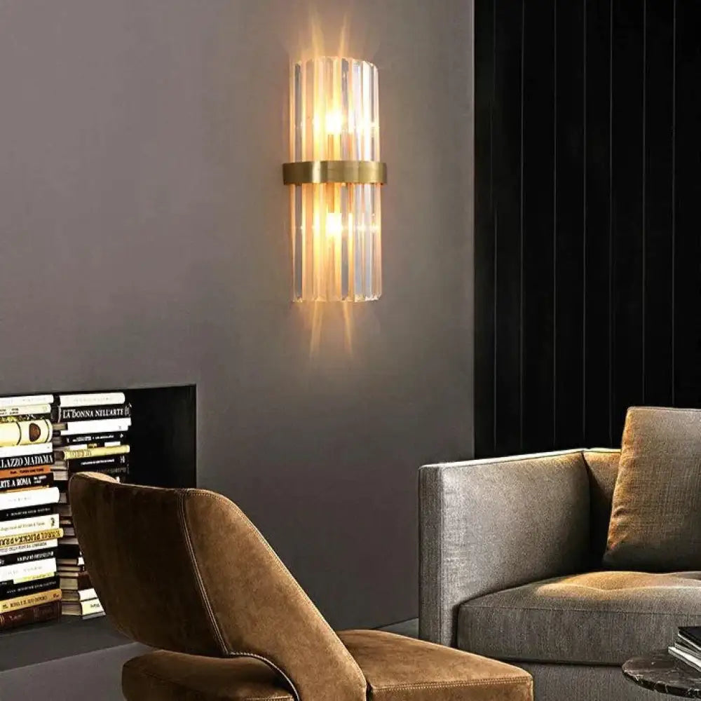 Modern Light Luxury Living Room Background Copper Wall Lamp Copper Wall Lamps