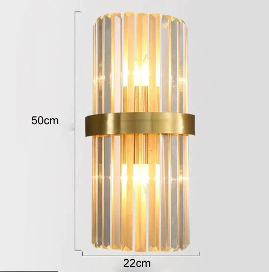 Modern Light Luxury Living Room Background Copper Wall Lamp