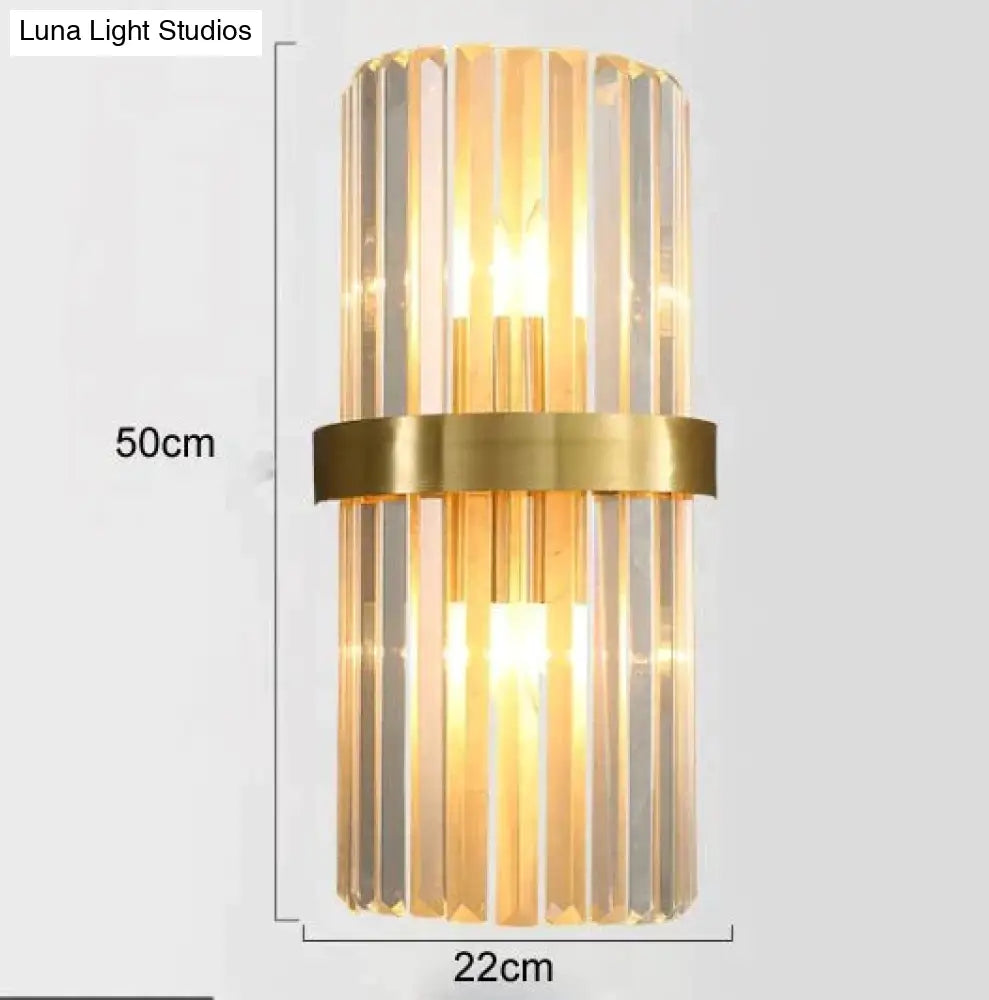 Modern Light Luxury Living Room Background Copper Wall Lamp Lamps