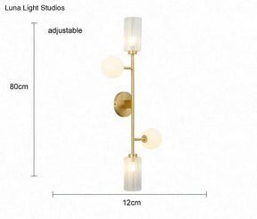 Modern Light Luxury Room Double headed All copper Wall Lamp Includes a light source Copper Wall Lamps