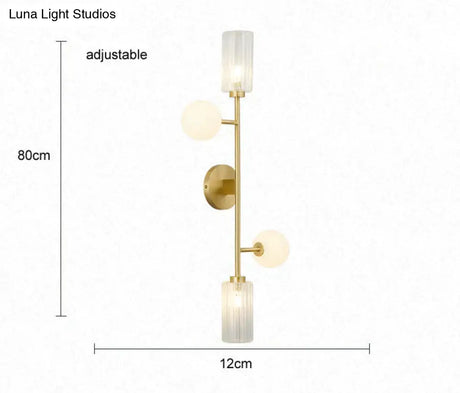 Modern Light Luxury Room Double-Headed All-Copper Wall Lamp Includes A Light Source Copper Lamps