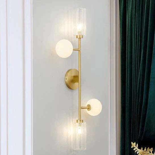 Modern Light Luxury Room Double-headed All-copper Wall Lamp