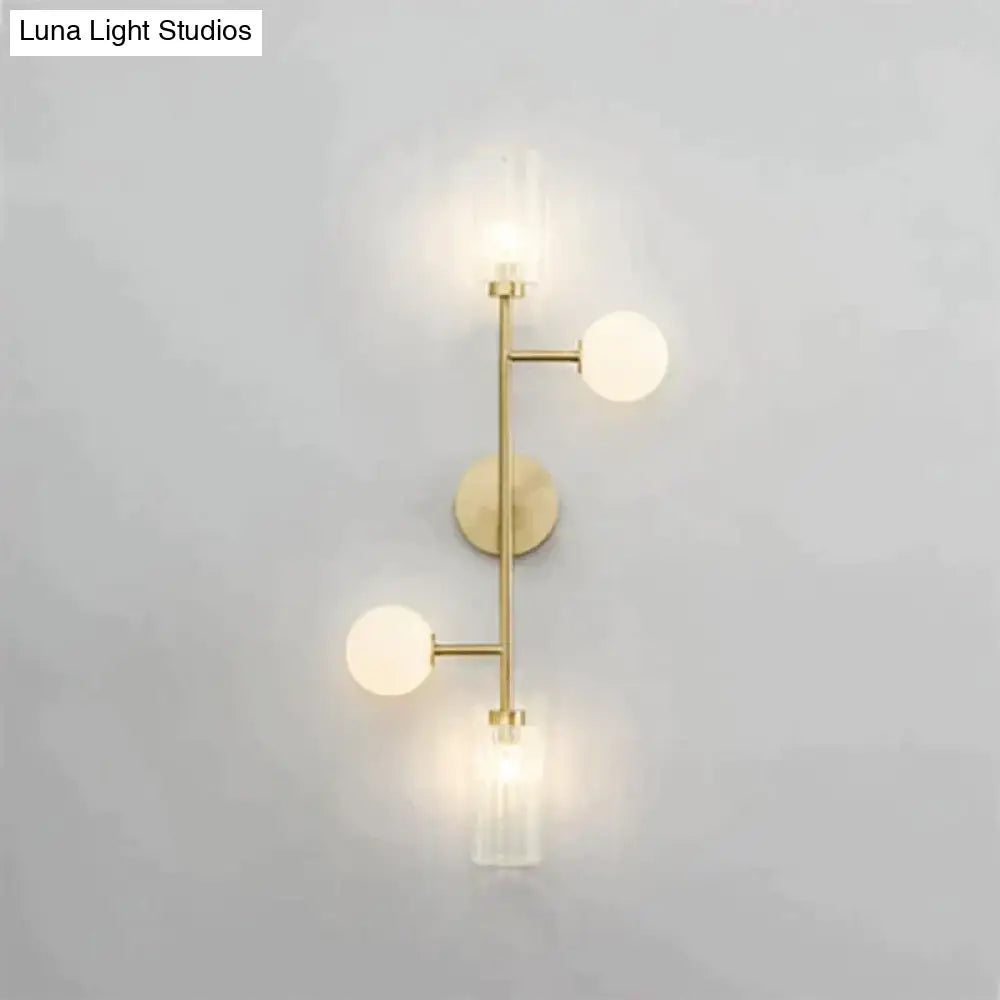 Modern Light Luxury Room Double-Headed All-Copper Wall Lamp Copper Lamps