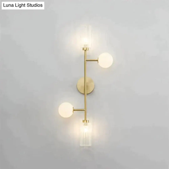 Modern Light Luxury Room Double-Headed All-Copper Wall Lamp Copper Lamps