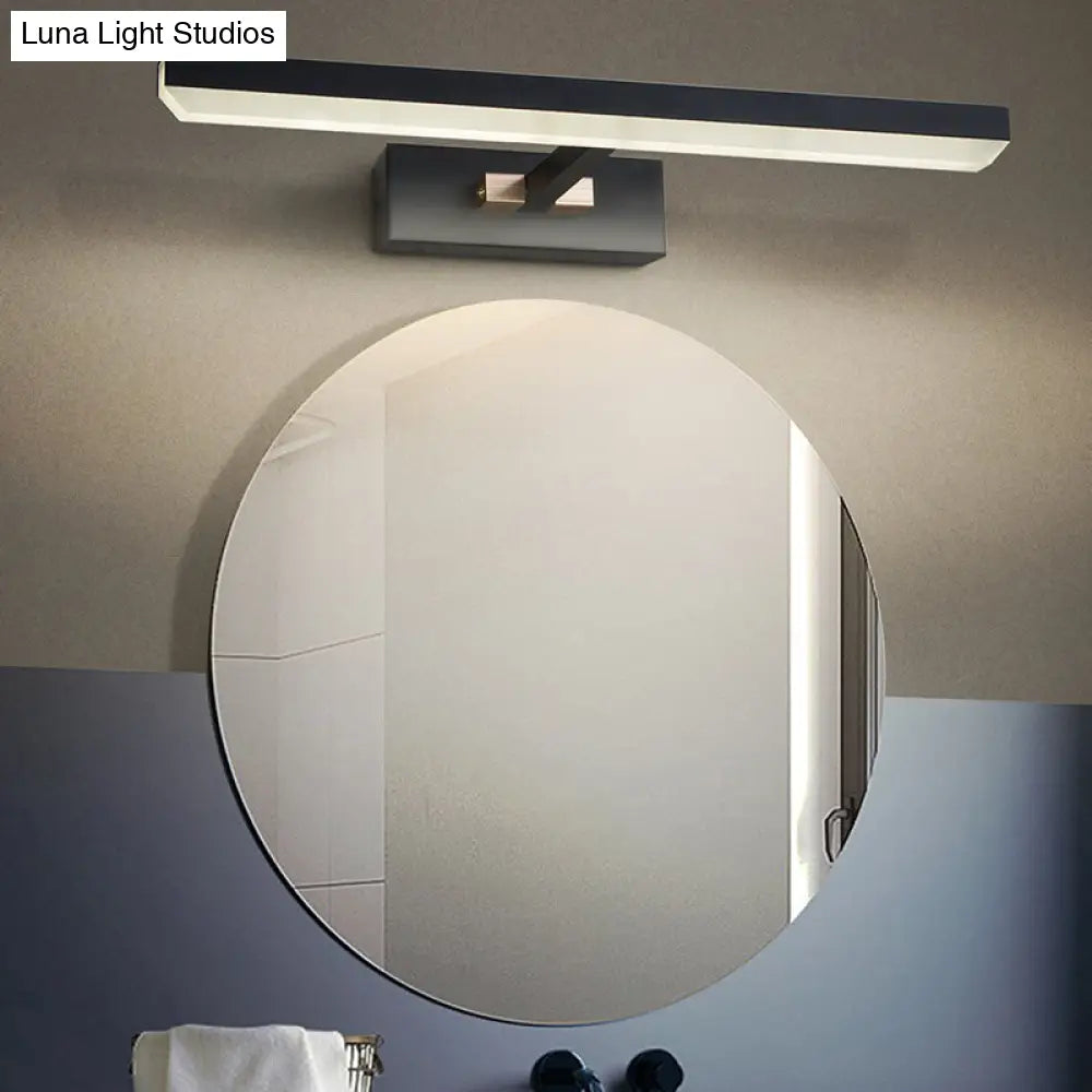 Modern Linear Led Vanity Light For Bathroom Walls - Acrylic Wall Sconce Fixture