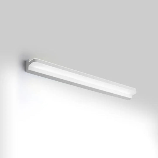 Modern Linear Vanity Wall Lamp Stylish Bathroom Lighting Solution With Multiple Sight Options White