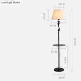 Modern Living Room Floor Lamp Creative Bedroom Study Vertical Stylish Home Led Black Tea Table Lamps