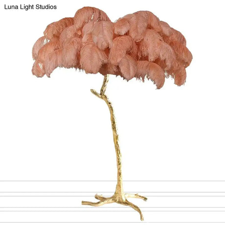 Modern Luxury Feather Floor Lamp Living Room Decoration Light Stand Light Decorative Standing Indoor