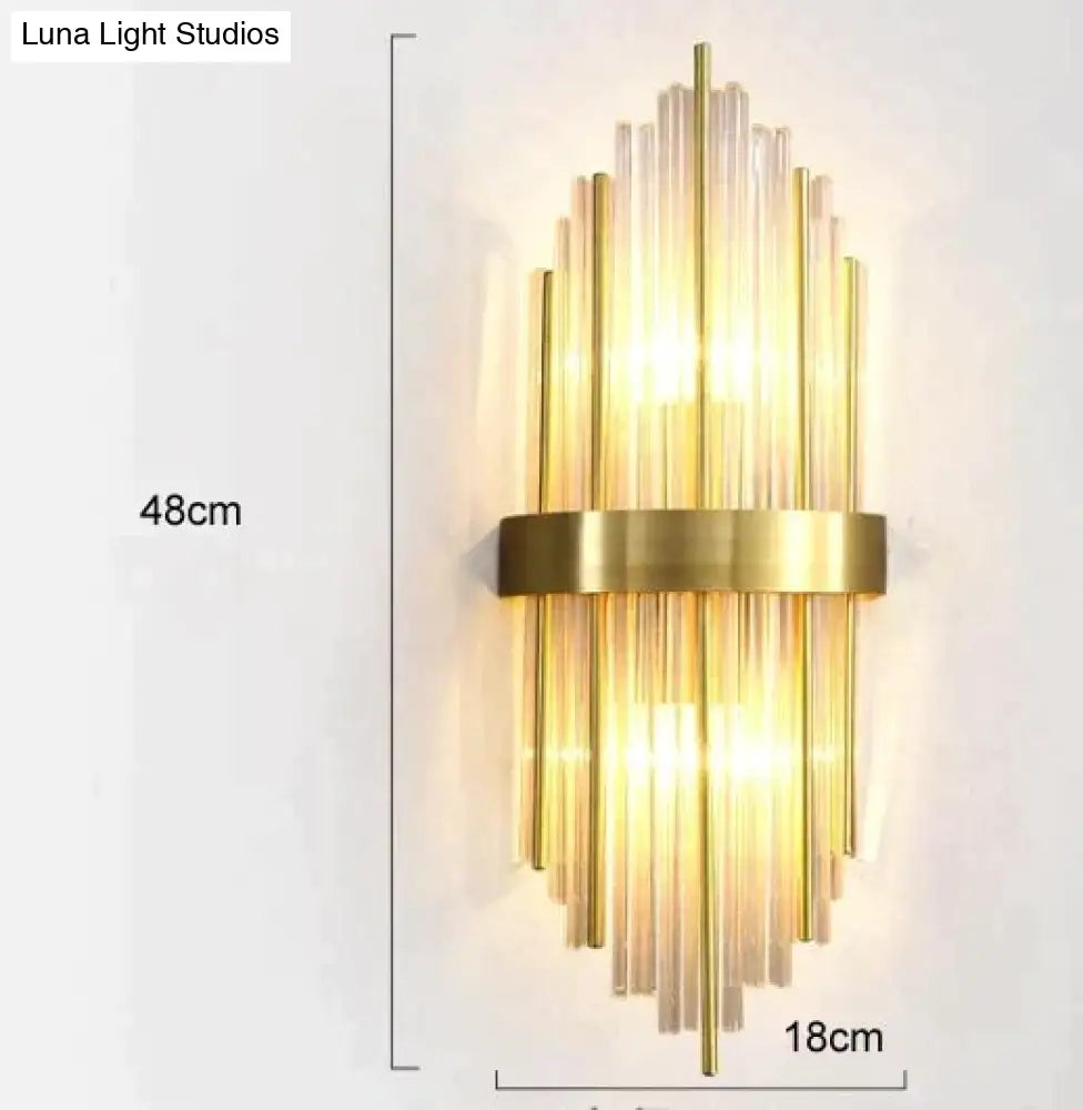 Modern Luxury Living Room Background Wall Lamp Bedroom Bedside Copper Lamps