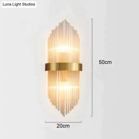 Modern Luxury Living Room Background Wall Lamp Bedroom Bedside Copper Lamps