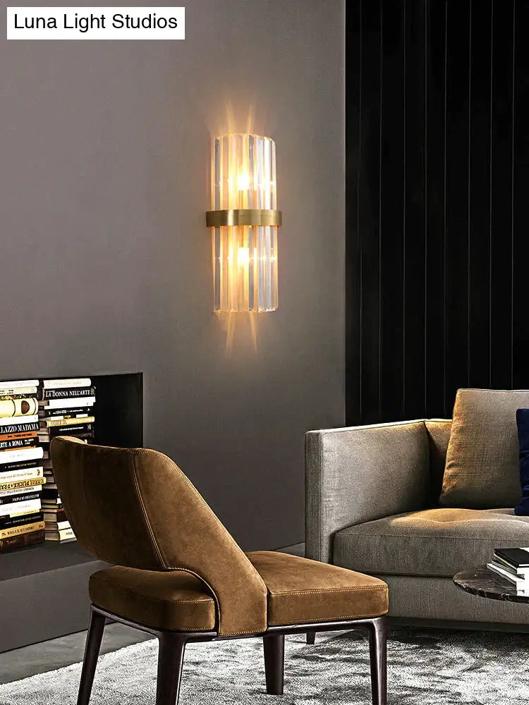 Modern Luxury Living Room Background Wall Lamp Bedroom Bedside Copper Lamps