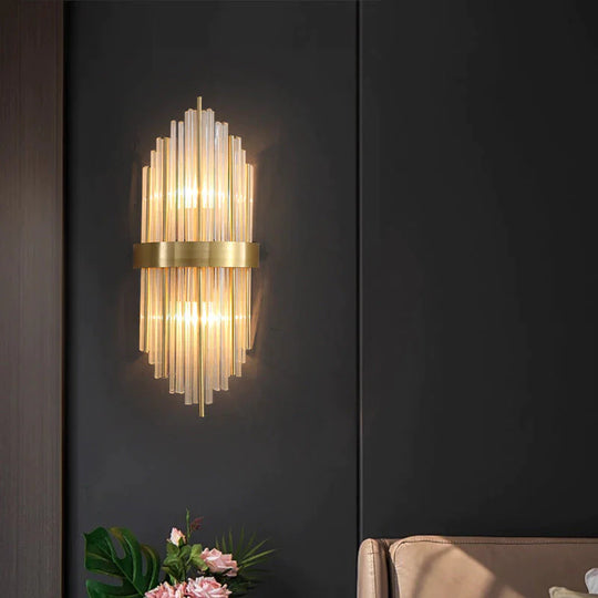Modern Luxury Living Room Background Wall Lamp Bedroom Bedside Copper Wall Lamp
