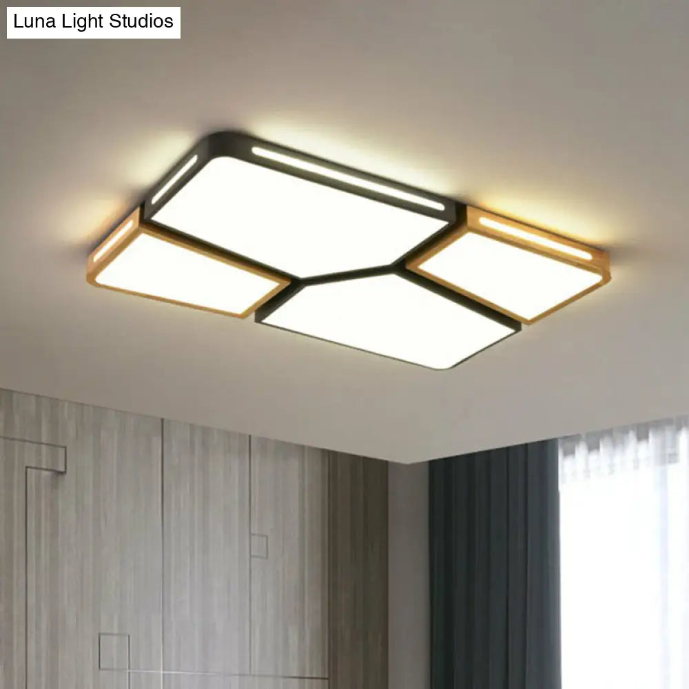 Modern Macaron Flush Mount Led Ceiling Light For Living Room Grey / Small Warm