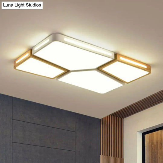 Modern Macaron Flush Mount Led Ceiling Light For Living Room