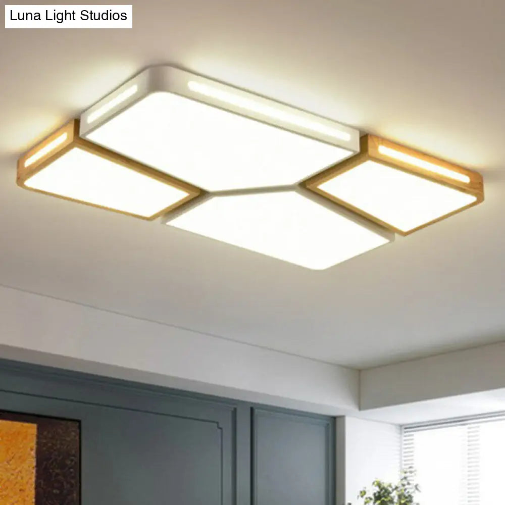 Modern Macaron Flush Mount Led Ceiling Light For Living Room