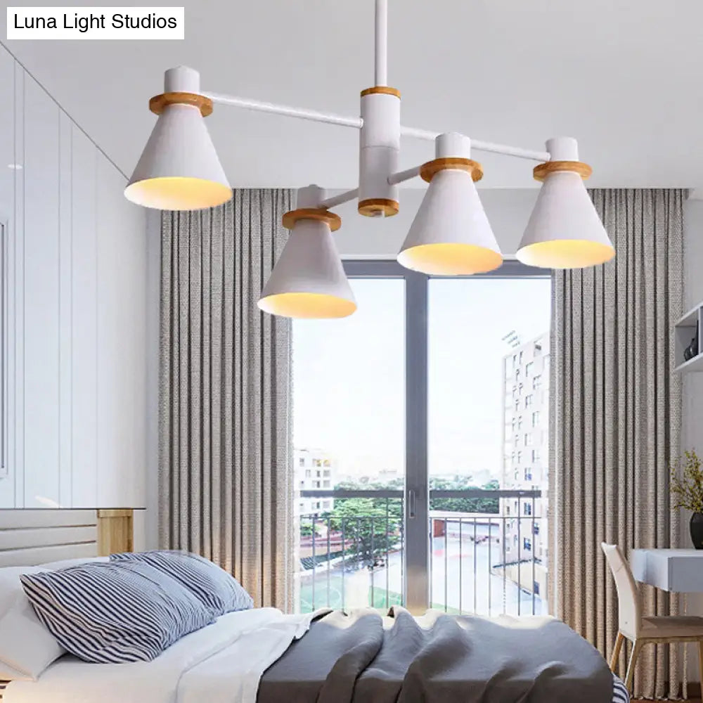 Modern Macaron Pendant Light: Stylish Metallic Chandelier For Child Bedroom