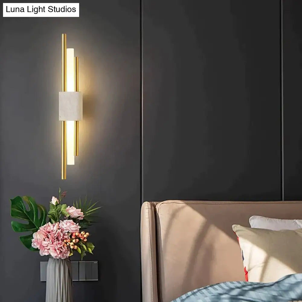 Modern Marble Led Wall Lamp For Living Room Bedroom Bathroom Loft Decor Light