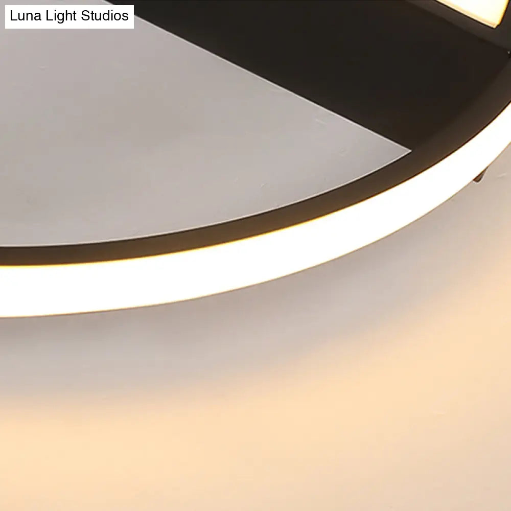 Modern Metal Acrylic Flush Ceiling Light With Led For Study Room