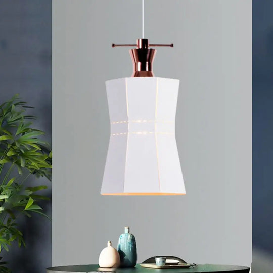 Modern Metal And Wood Pendant Light With Cylinder/Diamond Shade - 1 Black/White White / D