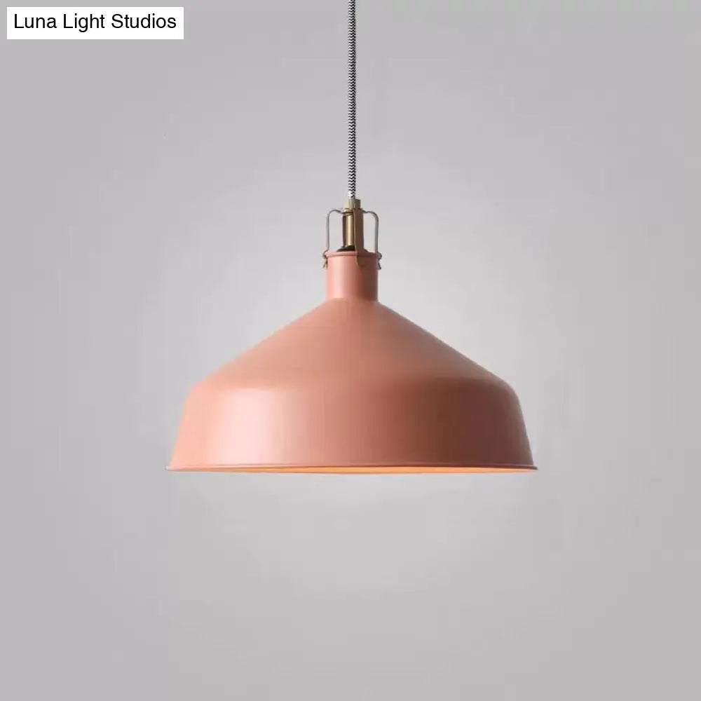 Modern Metal Barn Pendant Light For Dining Room - 1-Head Suspension