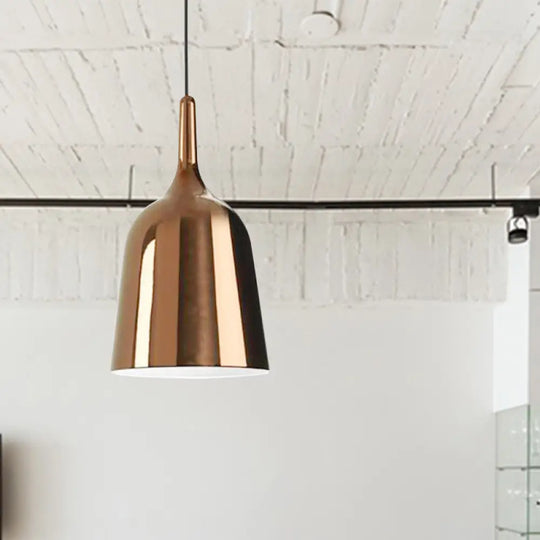 Modern Metal Bell Pendant Light - 6’/8’/10.5’ Wide 1 Black/White/Chrome Hanging Ceiling Lamp