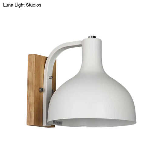 Modern Metal Bowl Wall Light: Nordic Style Undertint Sconce For Living Room