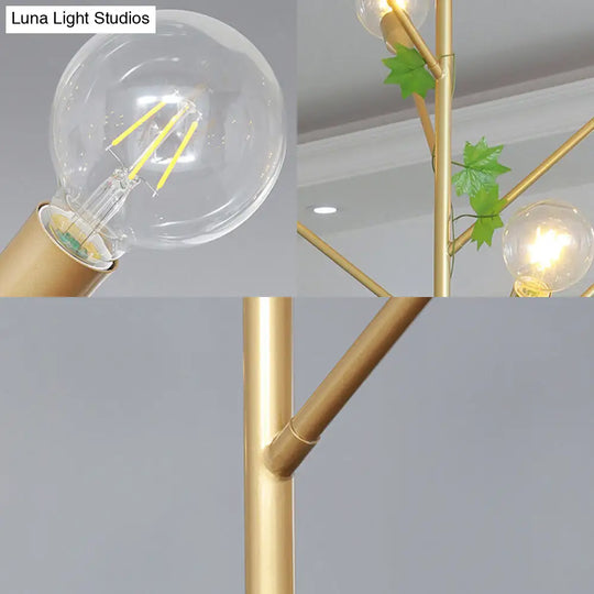 Modern Metal Pendant Lamp - Branch Design With 3/6 Lights In Gold/Rose Gold Cluster Perfect For