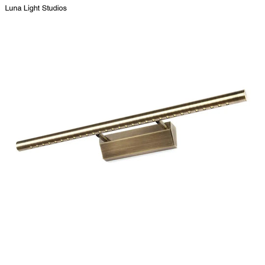 Modern Metal Bronze Led Wall Mounted Vanity Light With Slim Design And Warm White Lighting 16/21.5