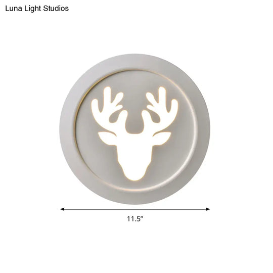 Modern Metal Deer Bedroom Wall Lamp Sconce